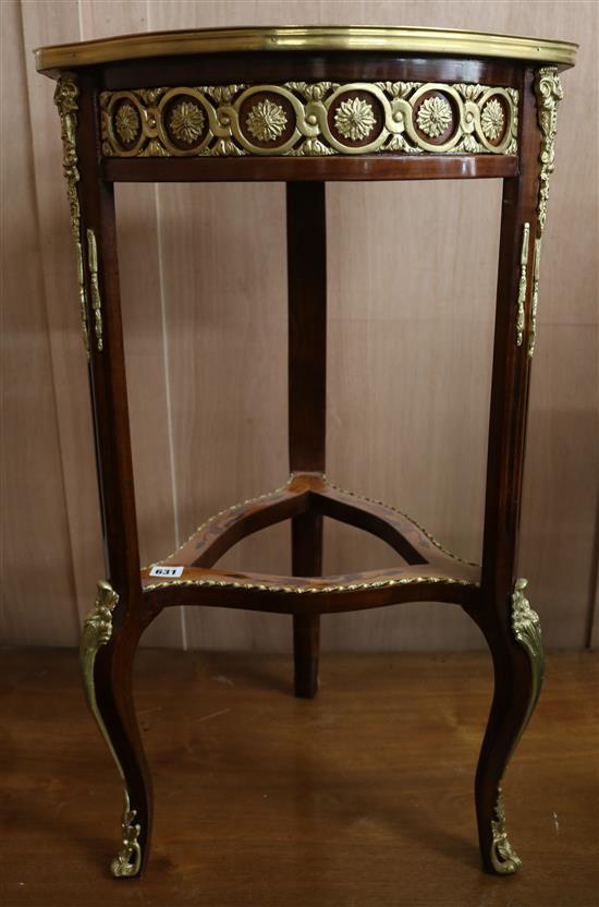 A Continental Louis XV style marquetry occasional table